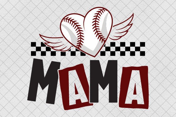 Baseball Mama Coquette Bow Varsity PNG: Graphics for T-Shirt Designs