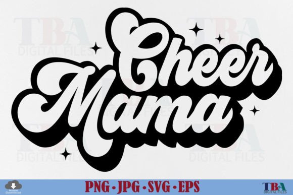 Cheer Mama SVG: Retro Graphics for T-Shirt Designs