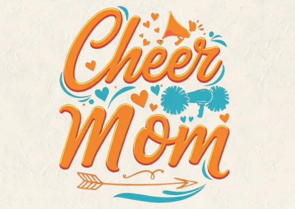 Cheer Mom T-Shirt Design: Graphics for Handmade Sellers