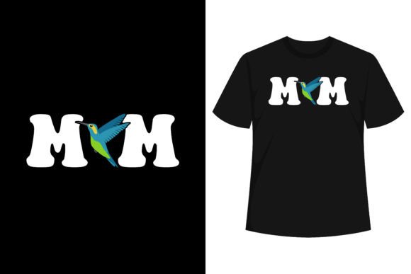Cute Hummingbird Mom Graphics for T-Shirt Designs