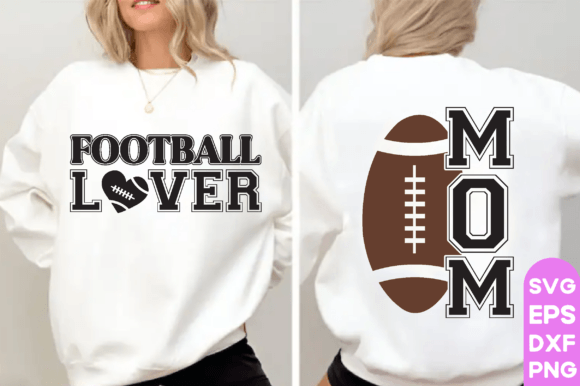 Football Lover Mom SVG: Graphics for T-Shirt Designs