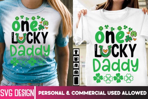 One Lucky Daddy SVG: Graphics for T-Shirt Designs