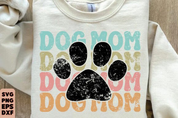 Retro Dog Mom Graphics for T-Shirt Designs