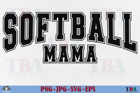Softball Mama SVG: Graphics for T-Shirt Designs