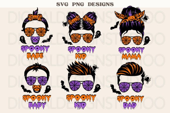 Spooky Family SVG: Halloween Graphics & Illustrations
