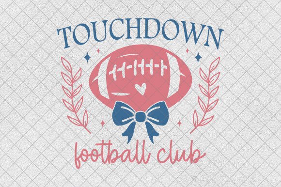 Touchdown Football Season Coquette Bow Graphics & T-Shirt Designs